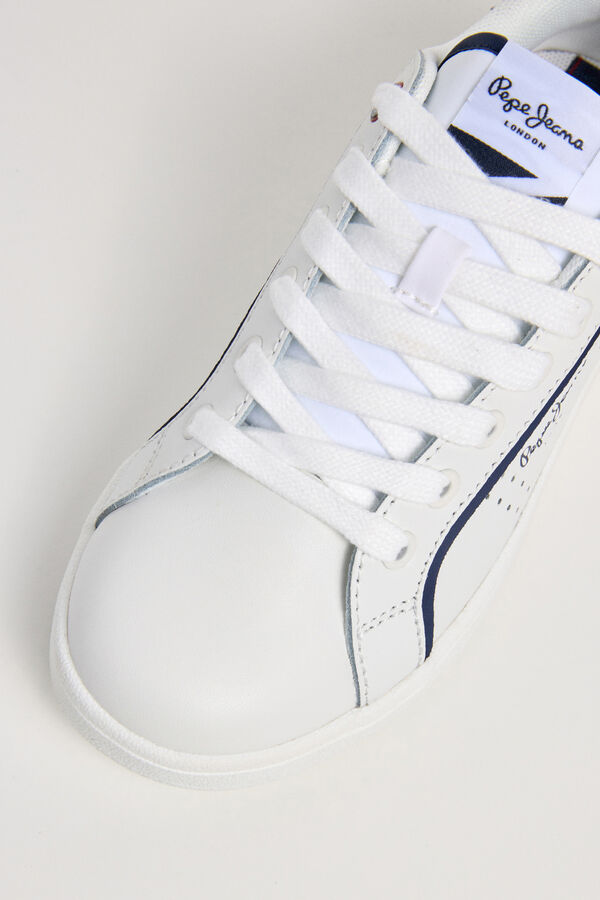 Pepe Jeans Logo tennis style sneaker white