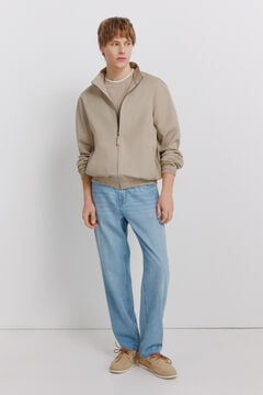 Springfield Ultra-light mid-wash straight fit jeans