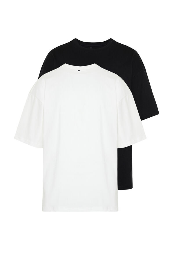 Trendyol Pack 2 camisetas oversize blanco
