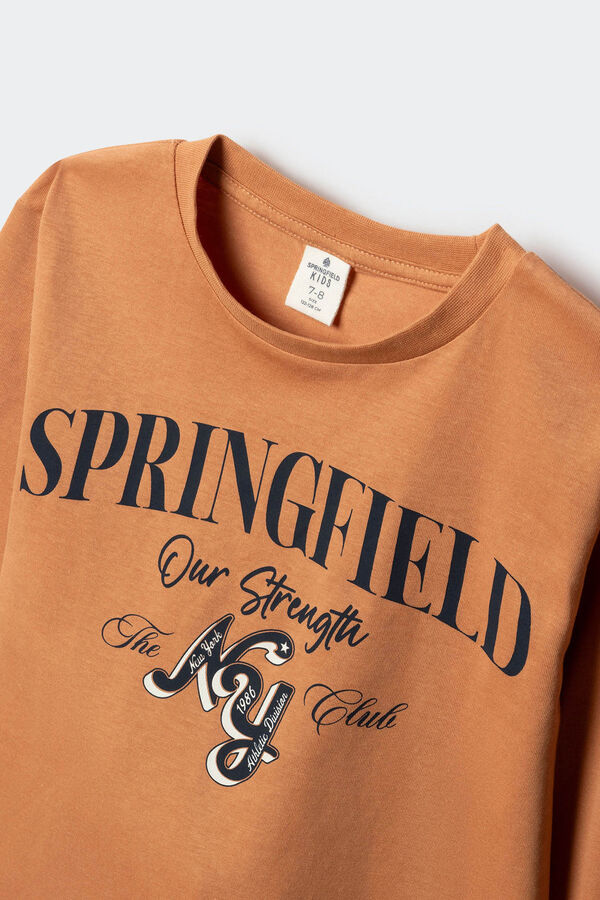 Springfield Kids Camiseta laranja de manga comprida Springfield para meninos vermelho