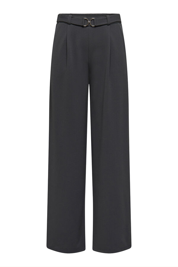 JDY Pantal&oacute;n recto pinzas gris