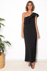 Cul Sac Long asymmetric dress black
