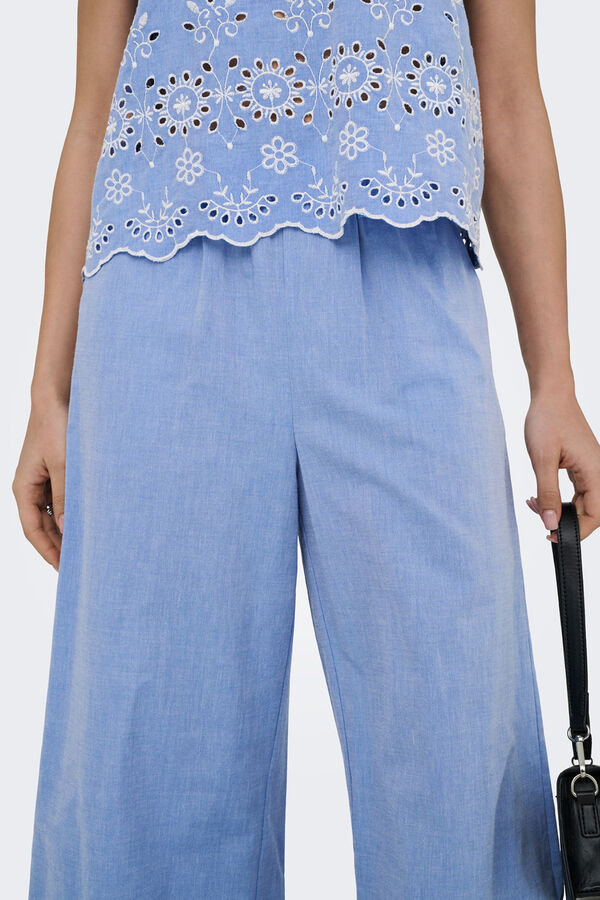 JDY Weite lange Hose Blau