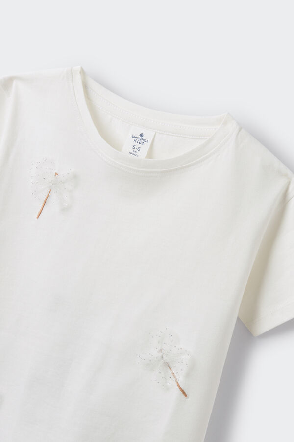 Springfield Girls' dragonfly T-shirt with tulle camel