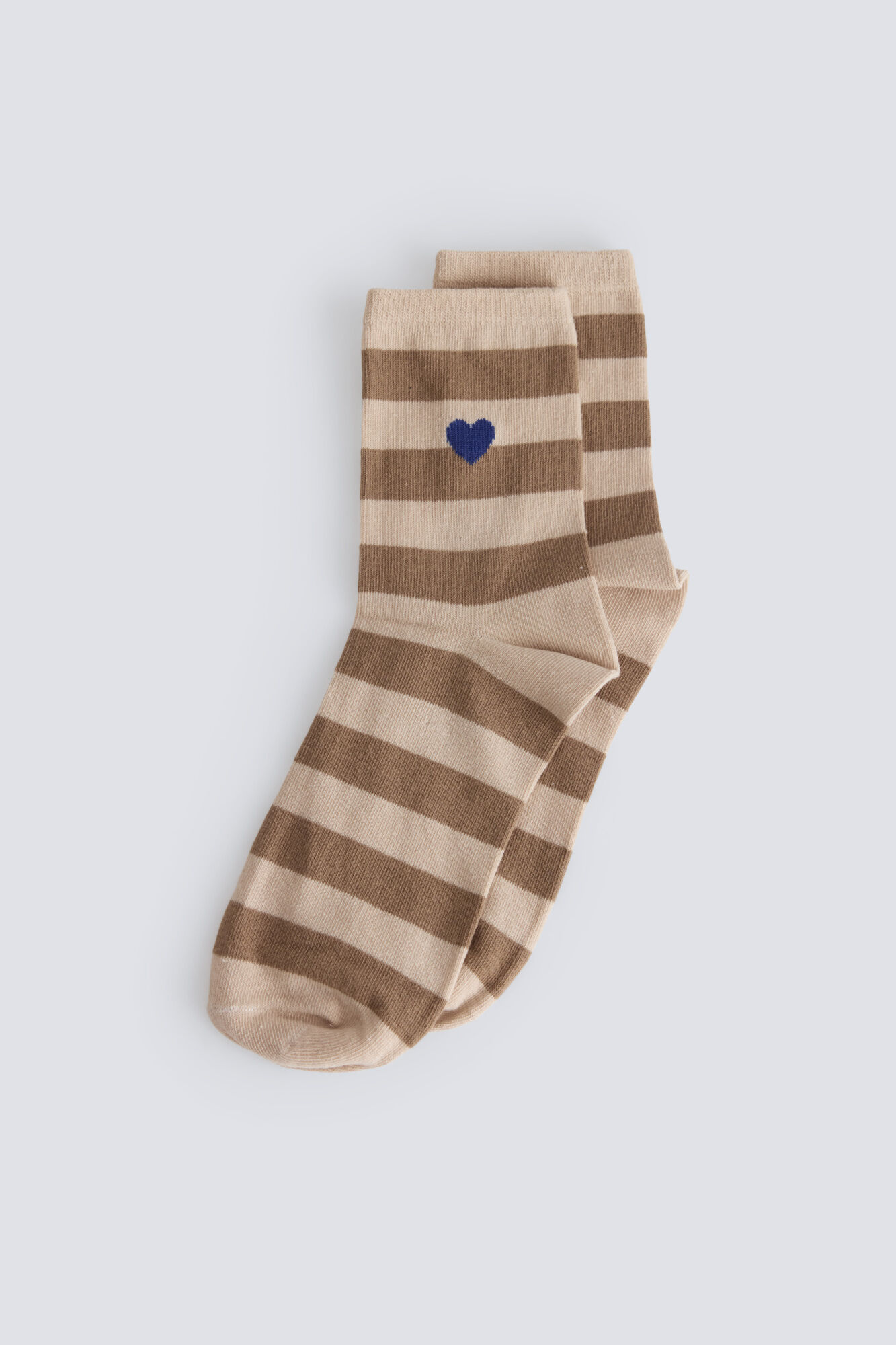 Springfield Striped heart ribbed socks