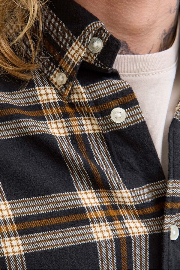 Jack & Jones Camisa regular fit cuadros negro