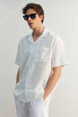 Trendyol Camisa oversize manga corta blanco