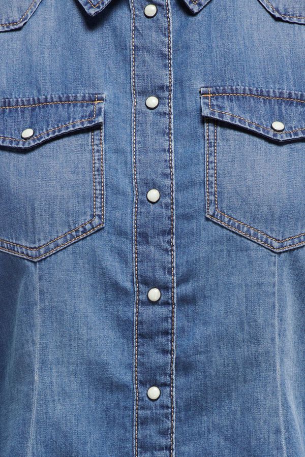Only lang&auml;rmelig Jeanshemd Blau