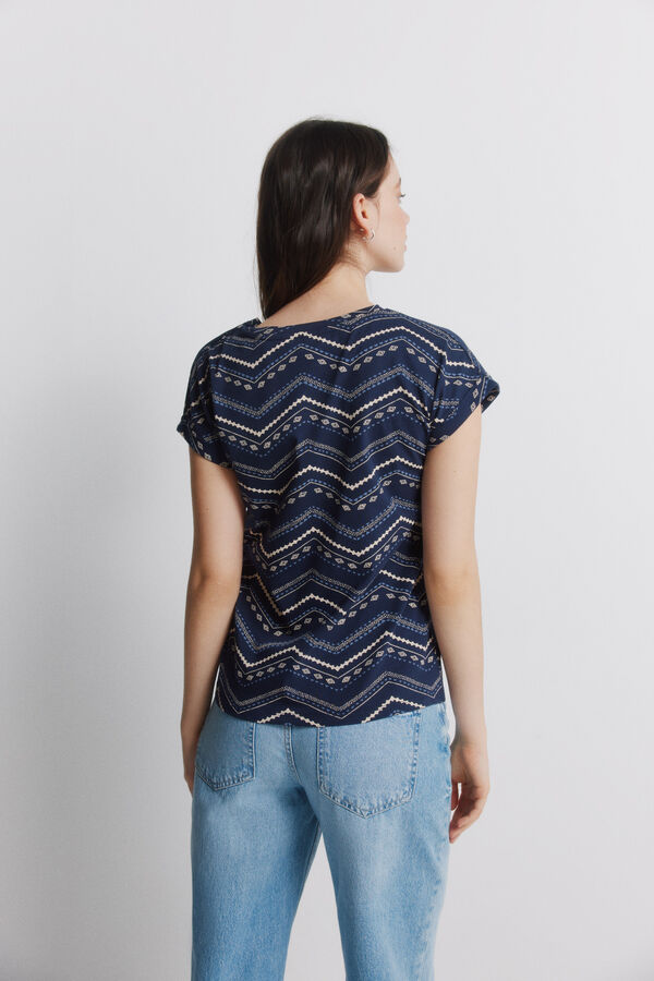 Springfield Cotton short sleeve T-shirt blue