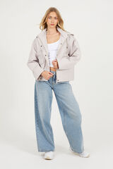 Brave Soul Short hooded jacket grey