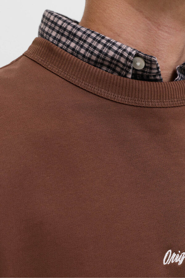 Jack & Jones Sudadera original studio marr&oacute;n