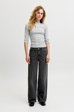 Jack & Jones Cal&ccedil;as jeans wide leg de cintura alta
