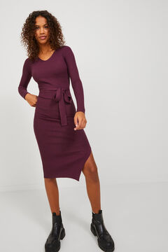 Springfield Jersey-knit midi dress violet