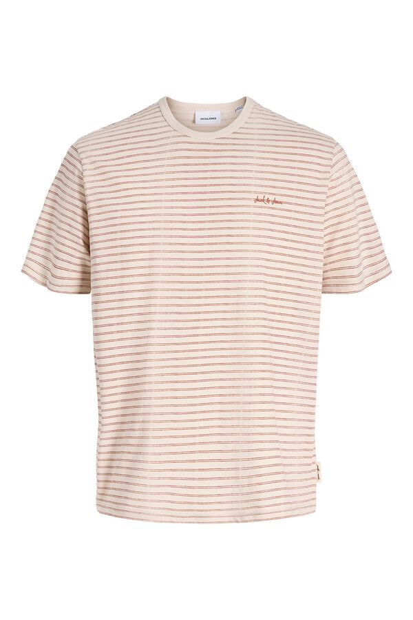 Jack & Jones Striped relaxed fit T-shirt brown
