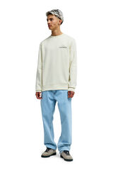 Quiksilver Sudadera de cuello redondo blanco