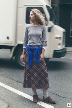 Springfield Karierter Midi-Rock
