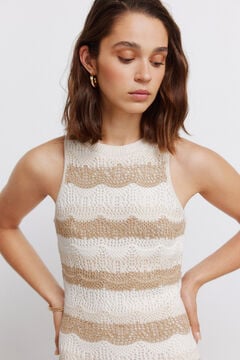 Springfield Vestido midi punto halter