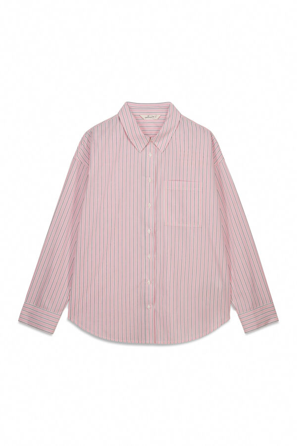 Springfield Camisa oversize &agrave;s riscas rosa