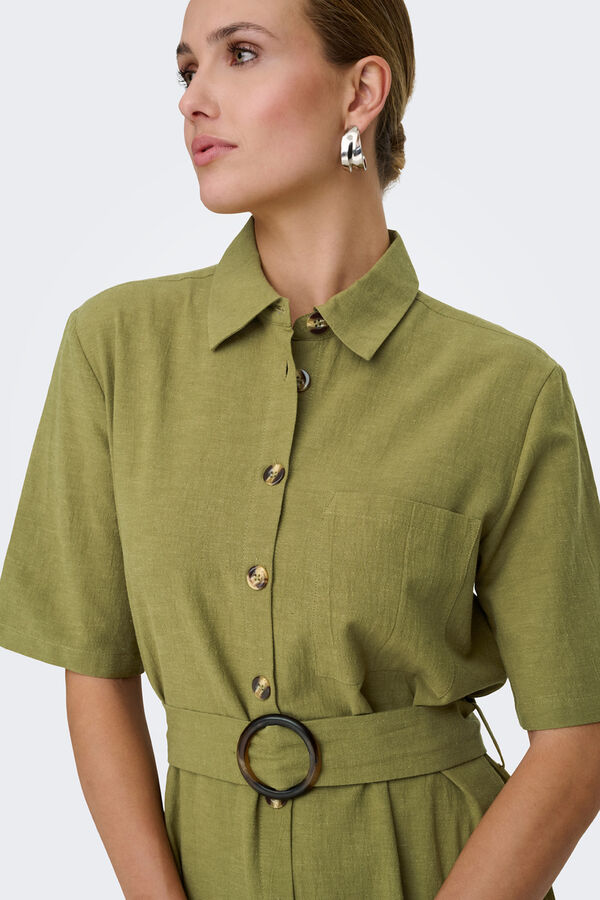 JDY Hemdblusen-Midikleid Gr&uuml;n