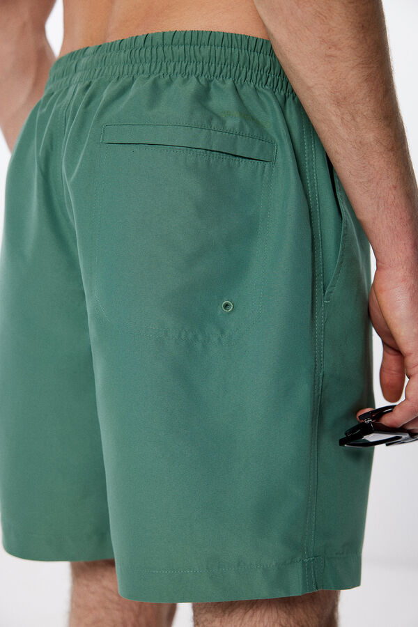 Springfield Plain swim shorts with logo green