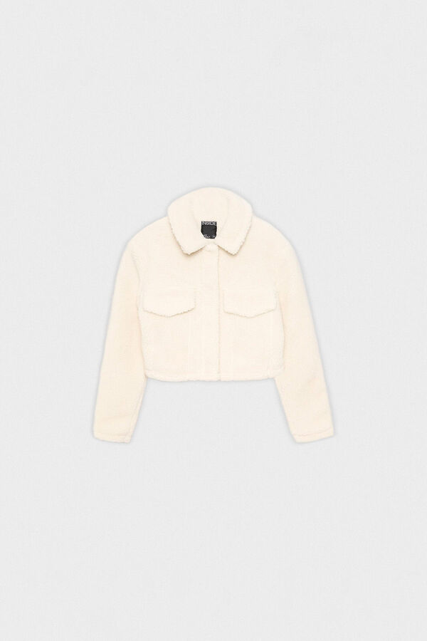 Inside Cazadora Borreguillo Bolsillos beige