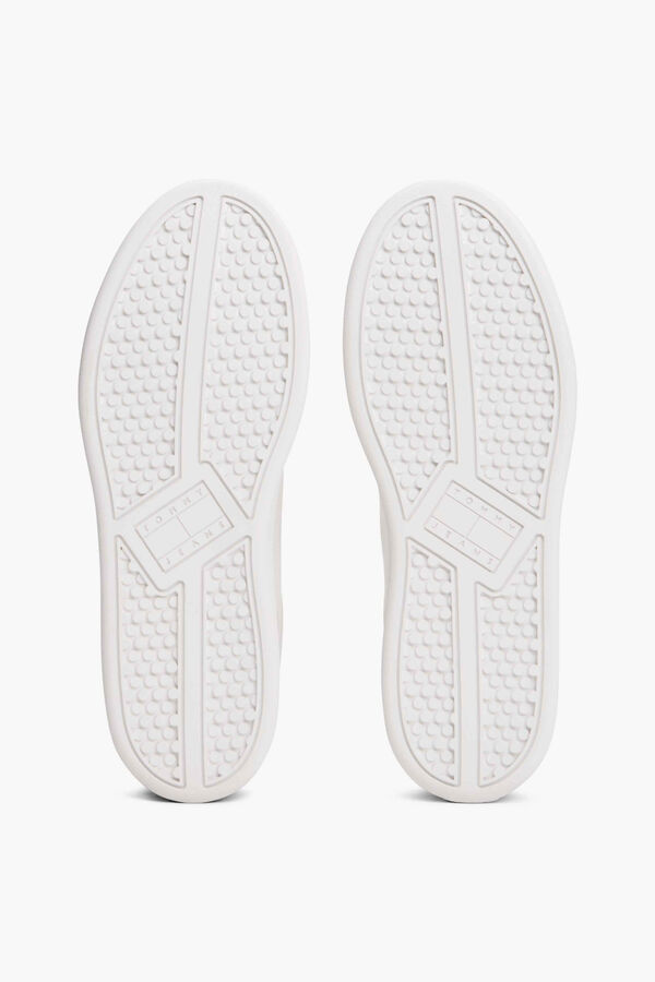 Tommy Jeans White Tommy Jeans sneakers with flag logo white
