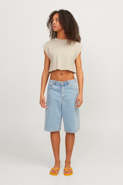 Springfield Ärmelloses Crop-Shirt für Damen braun