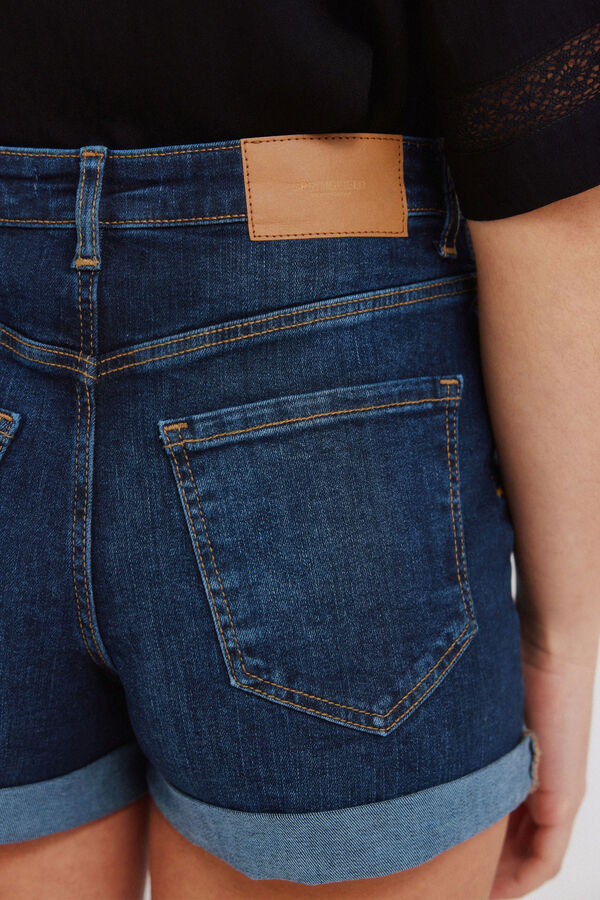 Springfield Short mid-rise jeans blue