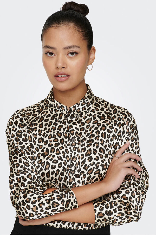 JDY Satin-Finish shirt white