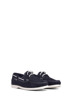 Springfield Lace-up leather loafer navy
