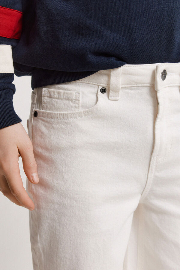 Springfield Kids Bermudas infantil em denim branco