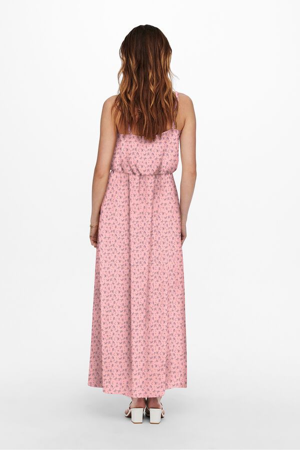 Only Vestido largo liso rosa