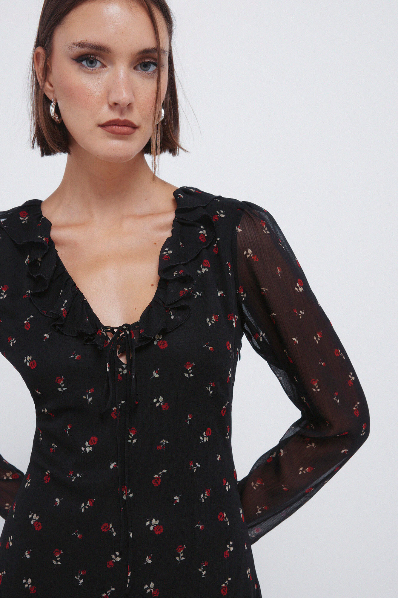 Springfield Midi dress with neckline