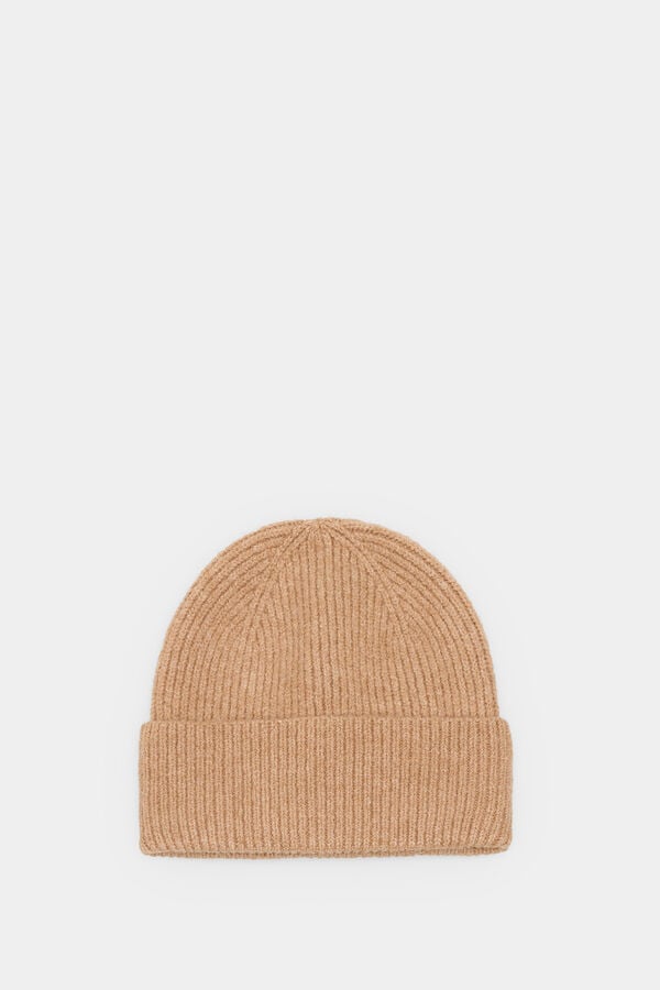 Springfield Ribbed knitted hat brown