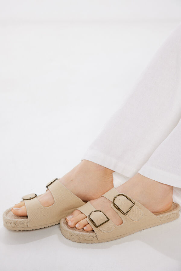 Springfield Sandal with jute sole estampado fondo blanco