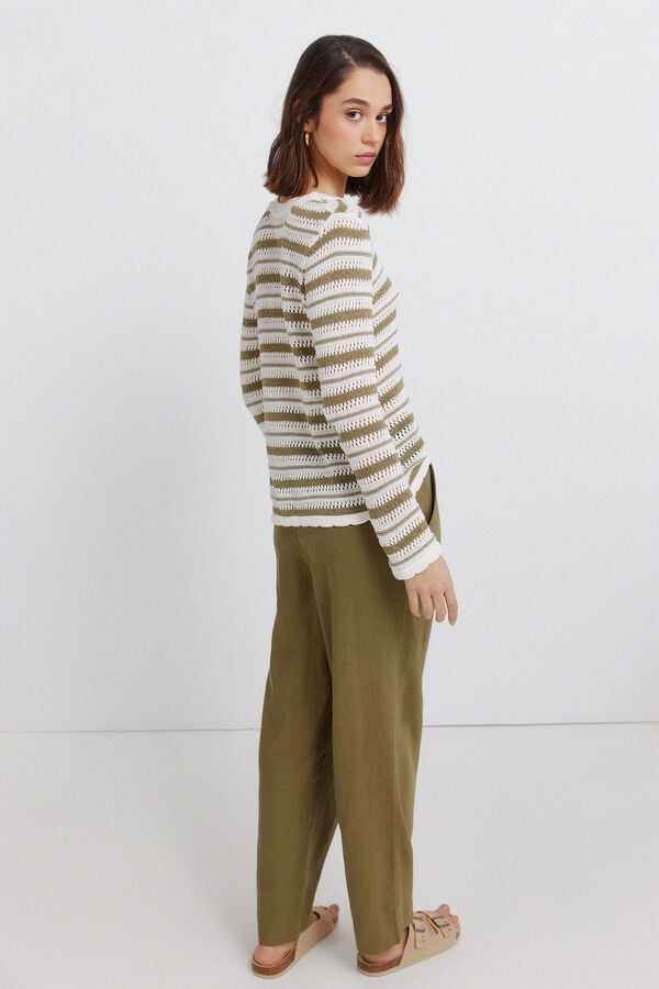 Springfield Linen trousers printed