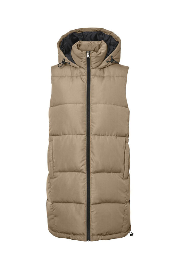 Springfield Long quilted gilet brown