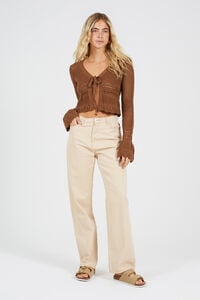 Brave Soul C&aacute;rdigan con pu&ntilde;os acampadados