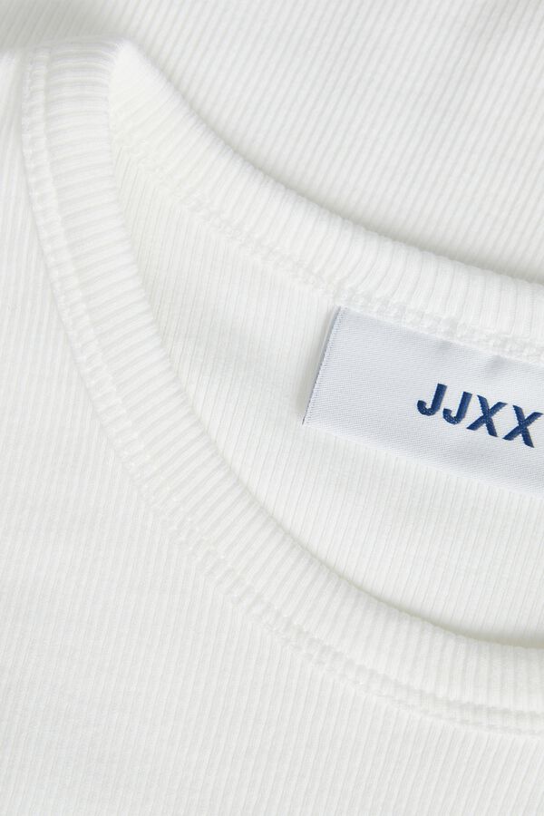 Jack & Jones Girl Fitted ribbed T-shirt white