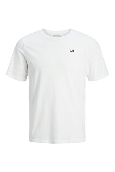 Springfield Baumwoll-T-Shirt mit normaler Passform Weiß