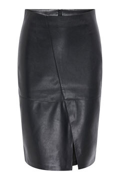 Only Vegan leather midi skirt