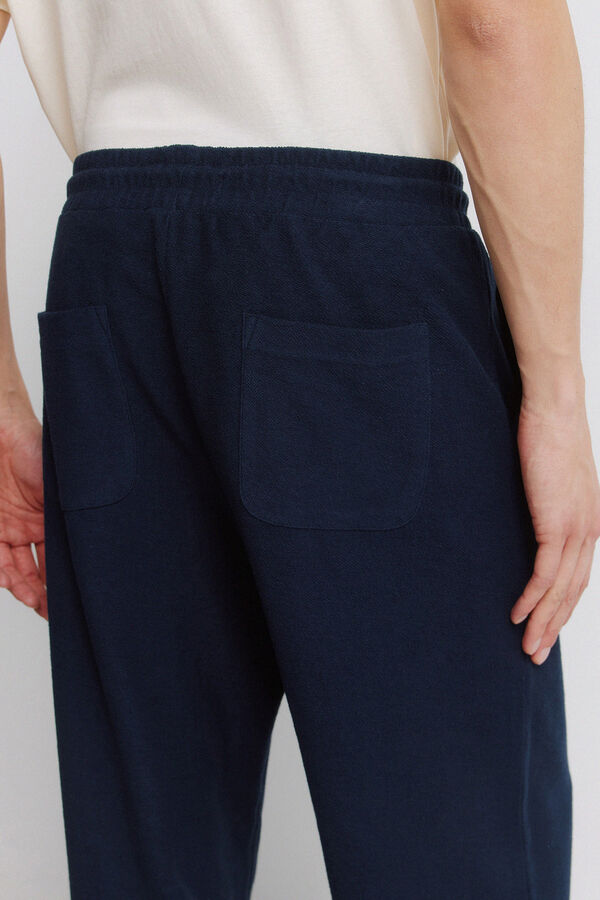 Springfield Pantalon jogger droit bleu