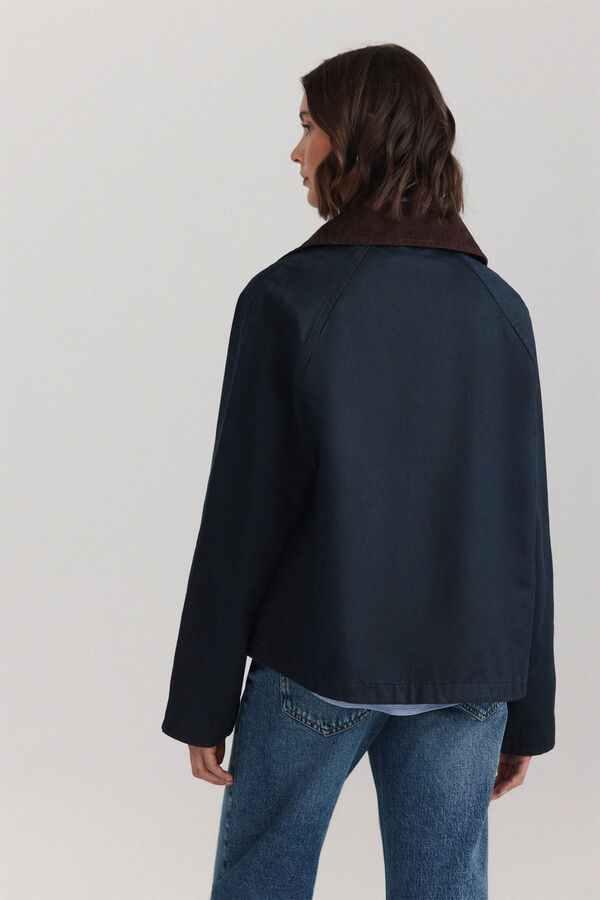 Springfield Short hooded parka blue