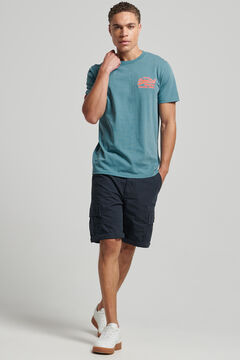 Springfield Neon T-shirt with Vintage Logo blue
