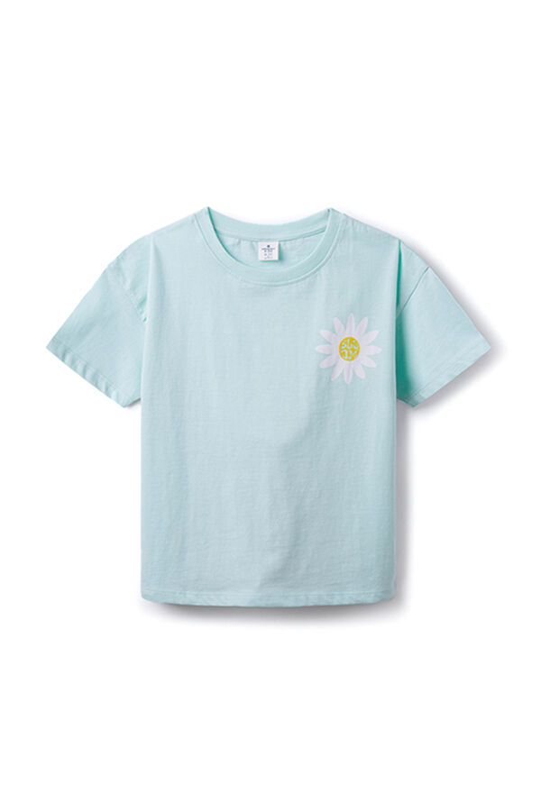 Springfield Majica sa belom radom za devojčice zelena