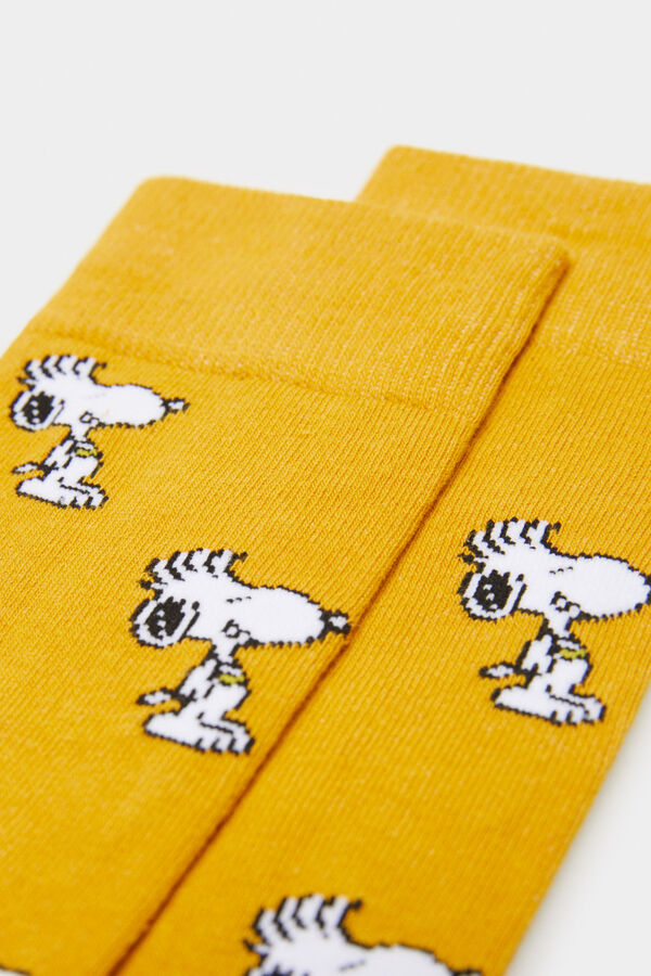 Springfield Snoopy-mintás, sárga jacquard-zokni™ sárga