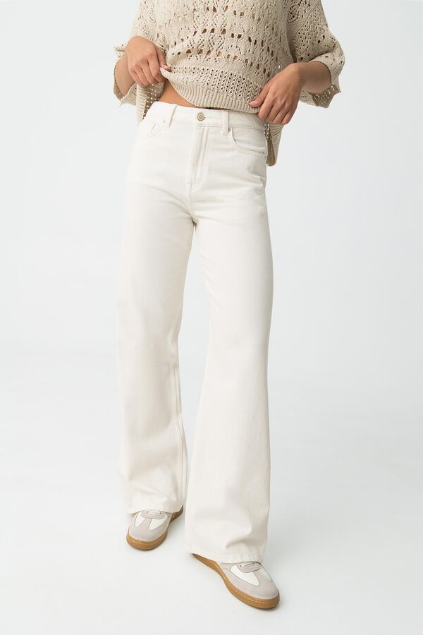 Tiffosi Vaqueros anchos Bonnye marfil