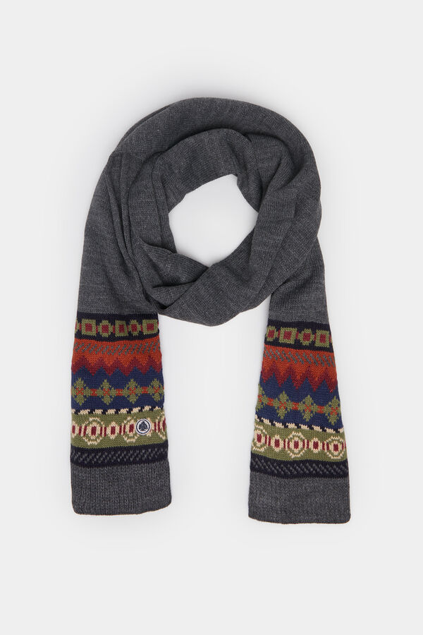 Springfield Placement jacquard scarf grey