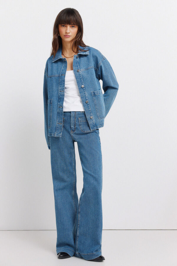 Springfield Cotton denim jacket blue