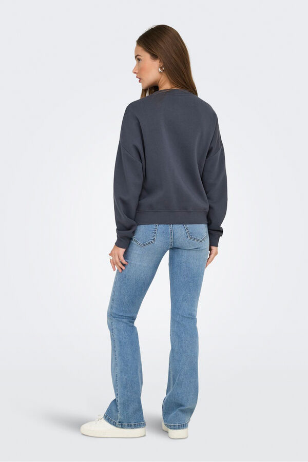 Only Rundhals-Sweatshirt Blau